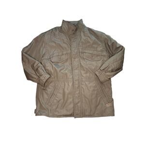 Vintage Khaki Bomber Jacket 90’s Men’s 2XL Tall Hiking Camping Trail Rain Kempel
